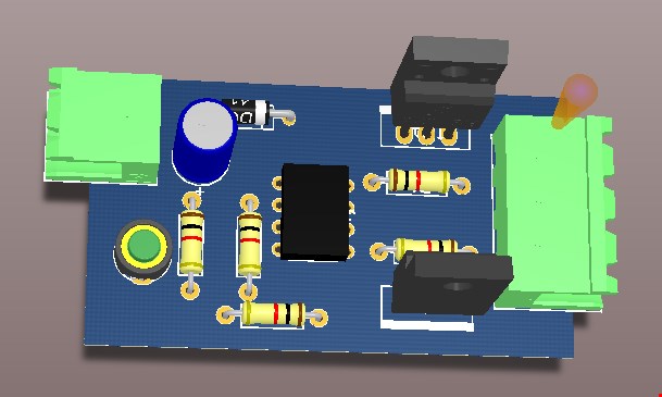 pcb مدار کنترل کننده دوخروجی یا یک کلید 