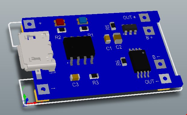 فوت پرینت ماژول شارژ TP4056P-dip